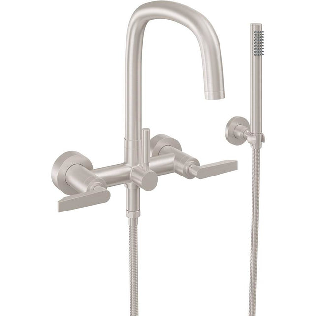 California Faucets - Contemporary Wall Mount Tub Filler - Gloss White