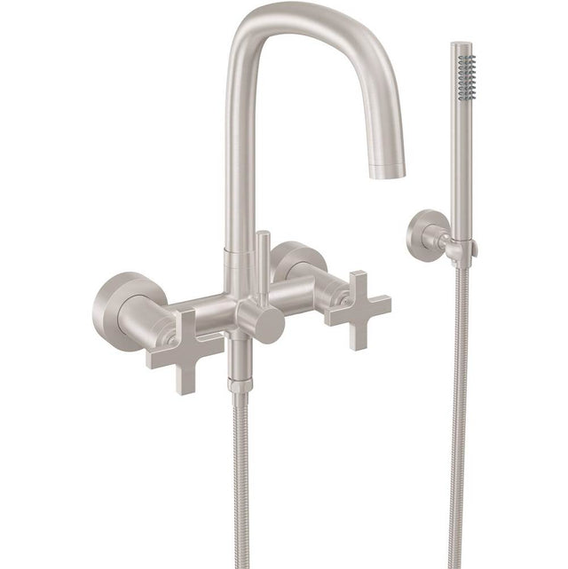 California Faucets - Contemporary Wall Mount Tub Filler - Gloss White