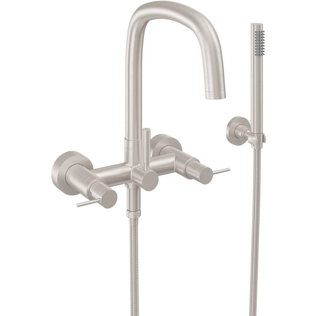 California Faucets - Contemporary Wall Mount Tub Filler - Gloss White