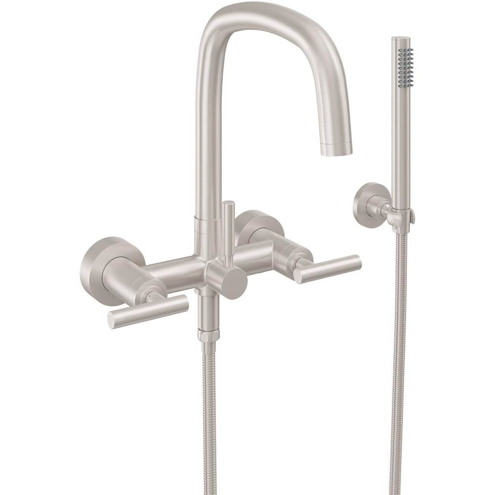 California Faucets - Contemporary Wall Mount Tub Filler - Gloss White