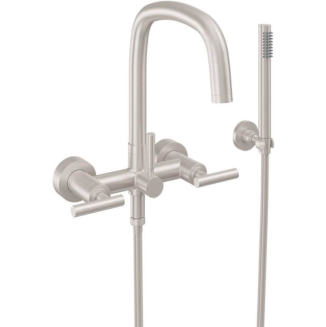 California Faucets - Contemporary Wall Mount Tub Filler - Gloss White