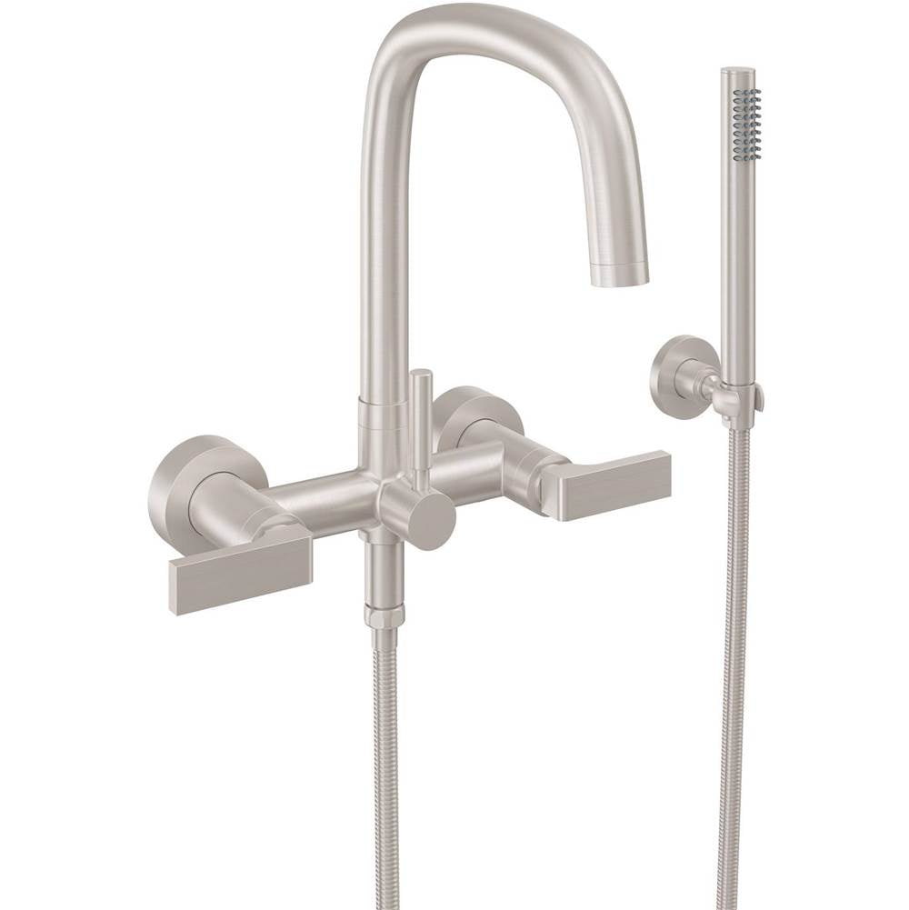 California Faucets - Contemporary Wall Mount Tub Filler - Gloss White