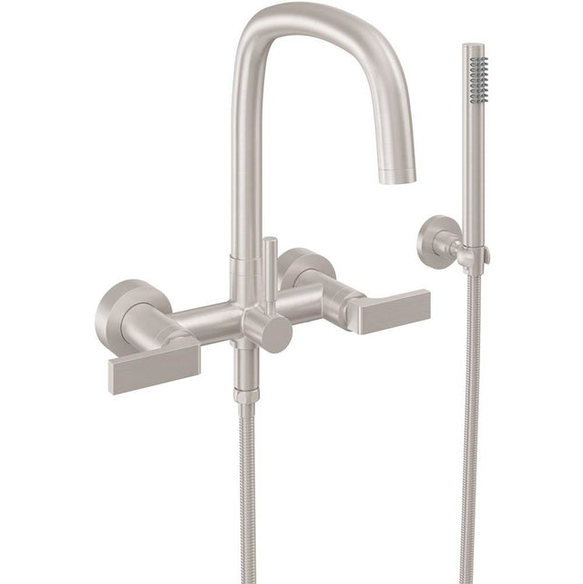 California Faucets - Contemporary Wall Mount Tub Filler - Gloss White