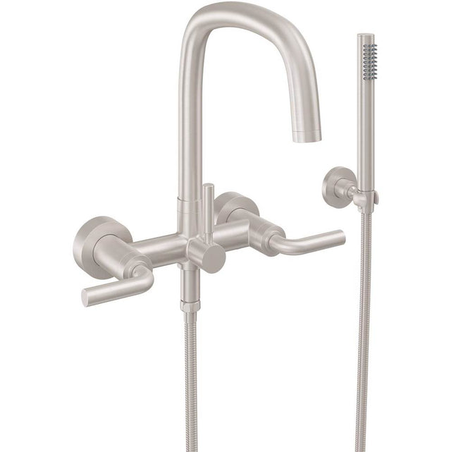 California Faucets - Contemporary Wall Mount Tub Filler - Gloss White