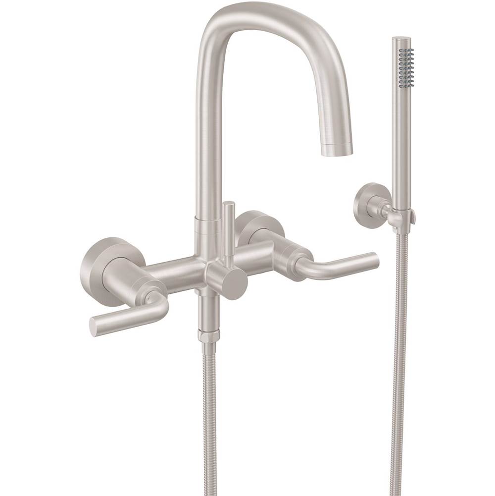 California Faucets - Contemporary Wall Mount Tub Filler - Gloss White