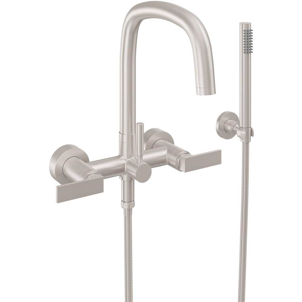 California Faucets - Contemporary Wall Mount Tub Filler - Gloss White