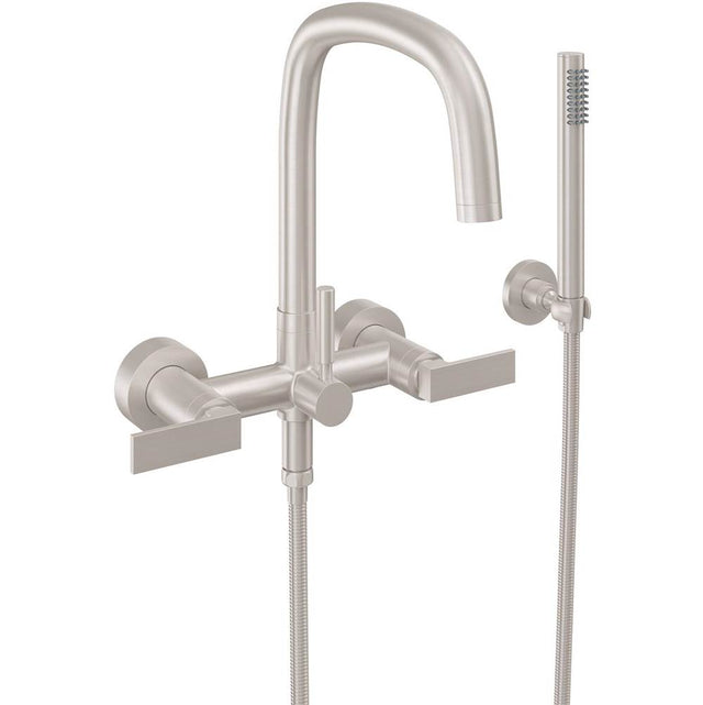 California Faucets - Contemporary Wall Mount Tub Filler - Gloss White