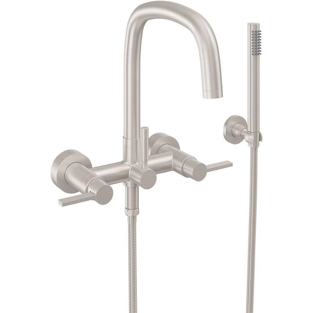 California Faucets - Contemporary Wall Mount Tub Filler - Gloss White