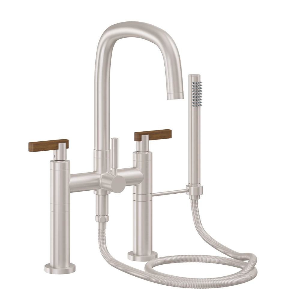 California Faucets - Contemporary Deck Mount Tub Filler - Gloss White