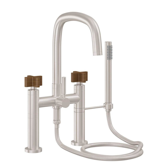 California Faucets - Contemporary Deck Mount Tub Filler - Gloss White