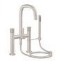 California Faucets - Contemporary Deck Mount Tub Filler - Ultra Stainless Steel
