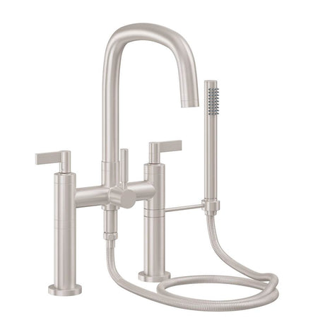 California Faucets - Contemporary Deck Mount Tub Filler - Gloss White