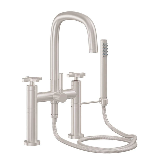 California Faucets - Contemporary Deck Mount Tub Filler - Gloss White