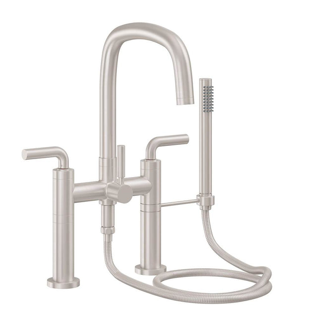 California Faucets - Contemporary Deck Mount Tub Filler - Gloss White