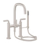 California Faucets - Contemporary Deck Mount Tub Filler - Gloss White