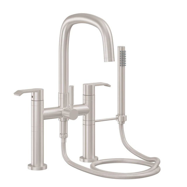 California Faucets - Contemporary Deck Mount Tub Filler - Gloss White