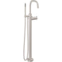 California Faucets - Contemporary Single Hole Floor Mount Tub Filler 1/4 Quad Arc Spout - Gloss White
