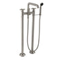 California Faucets - Industrial Floor Mount Tub Filler - Low Quad Spout - Gloss White