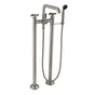 California Faucets - Industrial Floor Mount Tub Filler - Low Quad Spout - Gloss White