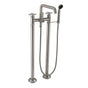 California Faucets - Industrial Floor Mount Tub Filler - Low Quad Spout - Gloss White
