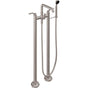 California Faucets - Industrial Floor Mount Tub Filler - Low Quad Spout - Gloss White