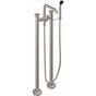 California Faucets - Industrial Floor Mount Tub Filler - Low Quad Spout - Gloss White