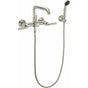 California Faucets - Industrial Wall Mount Tub Filler - Low Quad Spout - Gloss White