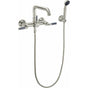 California Faucets - Industrial Wall Mount Tub Filler - Low Quad Spout - Gloss White