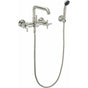 California Faucets - Industrial Wall Mount Tub Filler - Low Quad Spout - Gloss White