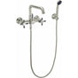 California Faucets - Industrial Wall Mount Tub Filler - Low Quad Spout - Gloss White