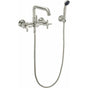 California Faucets - Industrial Wall Mount Tub Filler - Low Quad Spout - Gloss White