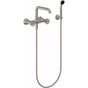 California Faucets - Industrial Wall Mount Tub Filler - Low Quad Spout - Gloss White