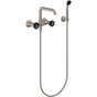 California Faucets - Industrial Wall Mount Tub Filler - Low Quad Spout - Gloss White