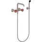 California Faucets - Industrial Wall Mount Tub Filler - Low Quad Spout - Gloss White