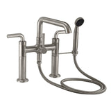California Faucets - Industrial Deck Mount Tub Filler - Low Quad Spout - Gloss White