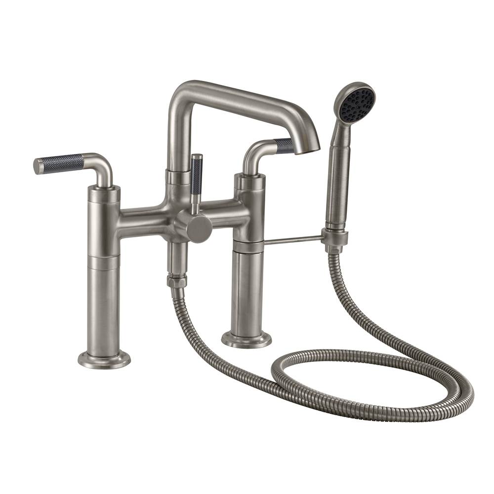 California Faucets - Industrial Deck Mount Tub Filler - Low Quad Spout - Gloss White