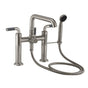 California Faucets - Industrial Deck Mount Tub Filler - Low Quad Spout - Gloss White