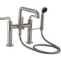 California Faucets - Industrial Deck Mount Tub Filler - Low Quad Spout - Gloss White