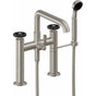 California Faucets - Industrial Deck Mount Tub Filler - Low Quad Spout - Gloss White