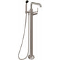 California Faucets - Industrial Single Hole Floor Mount Tub Filler - Quad Spout - Gloss White