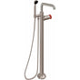 California Faucets - Industrial Single Hole Floor Mount Tub Filler - Quad Spout - Gloss White