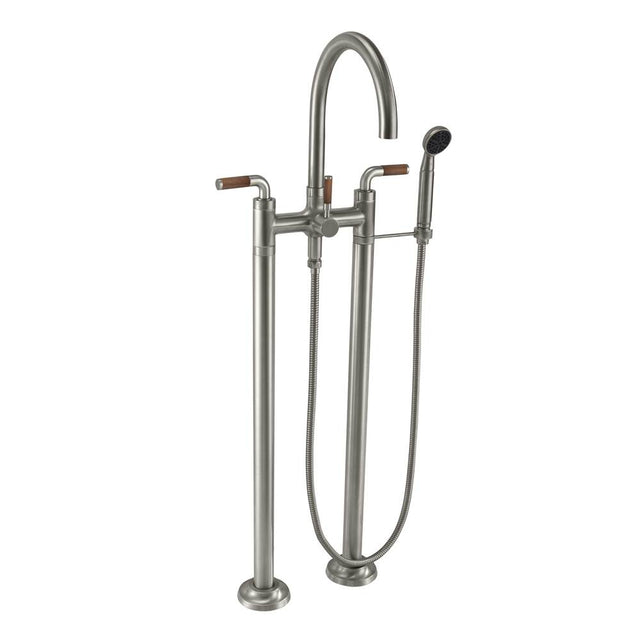 California Faucets - Industrial Floor Mount Tub Filler - Gloss White