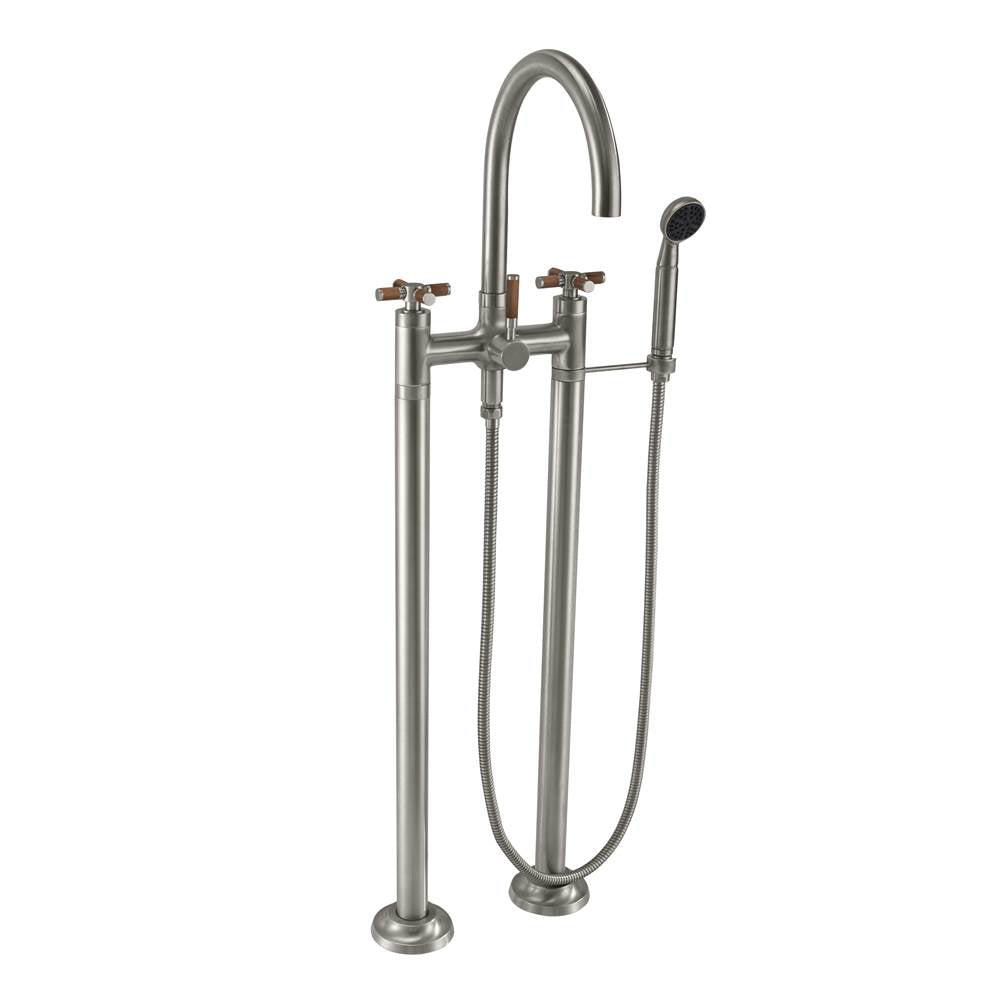 California Faucets - Industrial Floor Mount Tub Filler - Gloss White