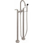 California Faucets - Industrial Floor Mount Tub Filler - Arc Spout - Gloss White