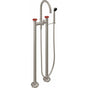 California Faucets - Industrial Floor Mount Tub Filler - Arc Spout - Gloss White