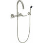 California Faucets - Industrial Wall Mount Tub Filler - Arc Spout - Gloss White