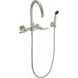 California Faucets - Industrial Wall Mount Tub Filler - Arc Spout - Gloss White