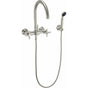 California Faucets - Industrial Wall Mount Tub Filler - Arc Spout - Gloss White