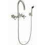 California Faucets - Industrial Wall Mount Tub Filler - Arc Spout - Gloss White