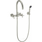 California Faucets - Industrial Wall Mount Tub Filler - Arc Spout - Gloss White